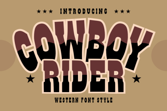 Cowboy Rider: A Bold Western Display Font for Creative Projects