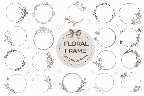 Floral Frame: Elevate Your Designs with Elegant Typographic Artistry